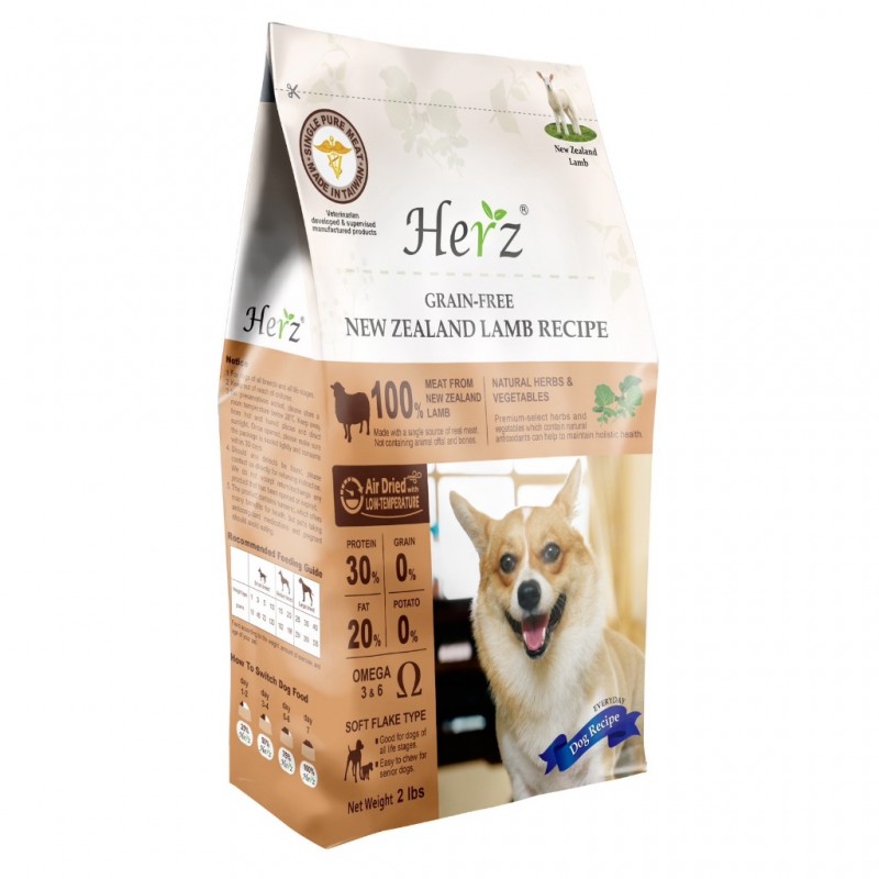 【A-586】Herz 赫緻 2.27KG 單一無穀低敏紐西蘭羊肉 天然無穀糧 低溫烘焙健康糧 滋補糧 狗飼料 犬糧 (紅利429000點)