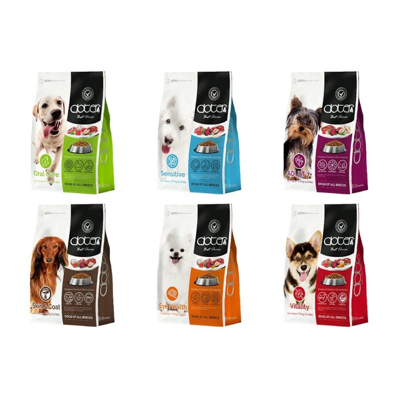 【A-593】doter 寵愛物語 狗飼料 1.5kg 犬飼料 口腔犬 深色犬 室內犬 熟齡犬(紅利45500點)