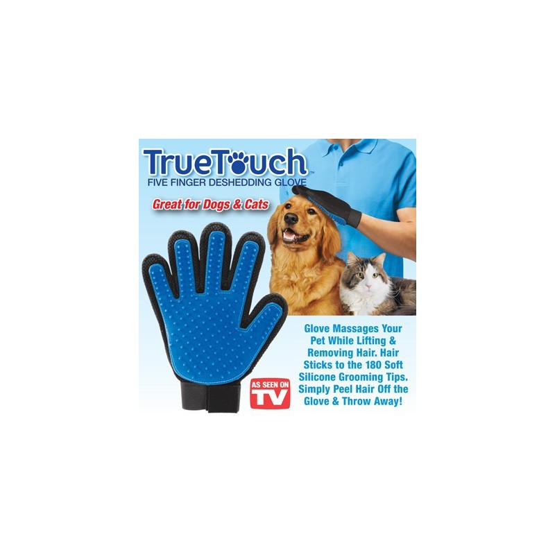【B-167】True touch(單支右手) 貓狗 寵物清潔 按摩刷 洗澡 防咬 梳毛手套 除毛手套 寵物梳" 4入/組 (紅利79500點)
