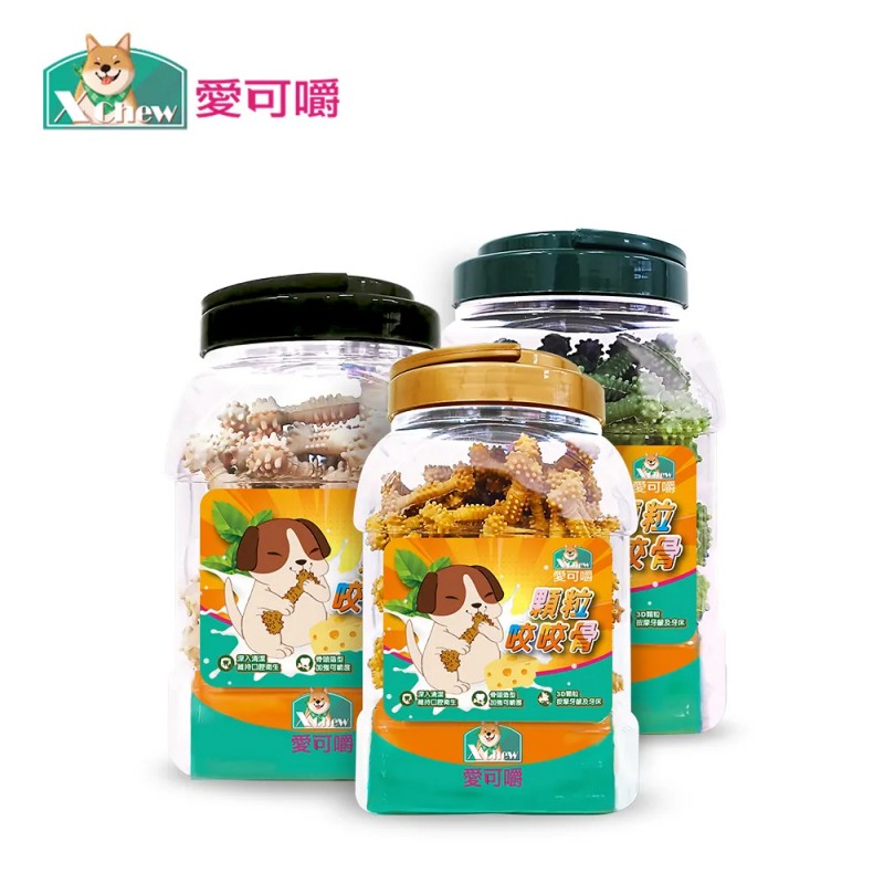【A-21】💥愛可嚼 X Chew 愛可嚼顆粒咬咬骨桶裝 700g 顆粒嚼嚼骨 潔牙骨 狗零食!!下單告知客服口味!!(紅利58500點)