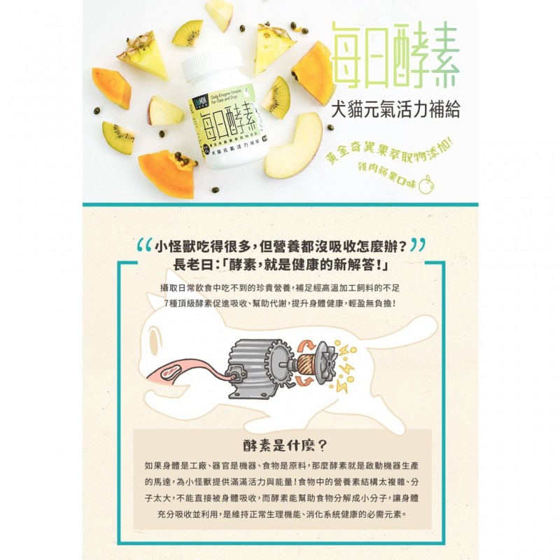 【A-338】怪獸部落 LitoMon  每日酵素 犬貓綜合營養補給 犬貓營養品 40g (紅利70200點)